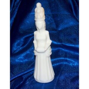 Bird of Paradise Vintage Avon Bath Oil Milk Glass Bottle